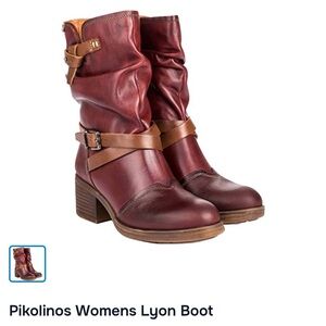 Pikolinos Boot Lyon for Women Ankle Boots Burgundy Brown Size 40